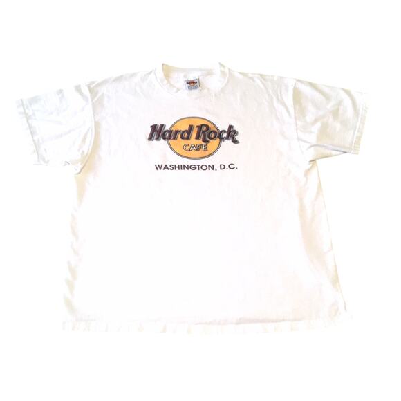 Hard Rock Cafe XL T-Shirt White Classic Logo Washington D C - Picture 1 of 3